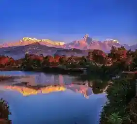Pokhara lakes and Himalayan views